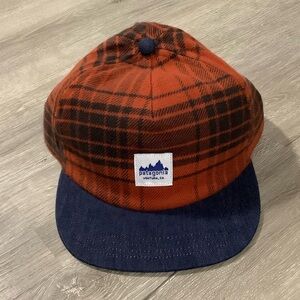 Patagonia plaid range cap cascade burnished red